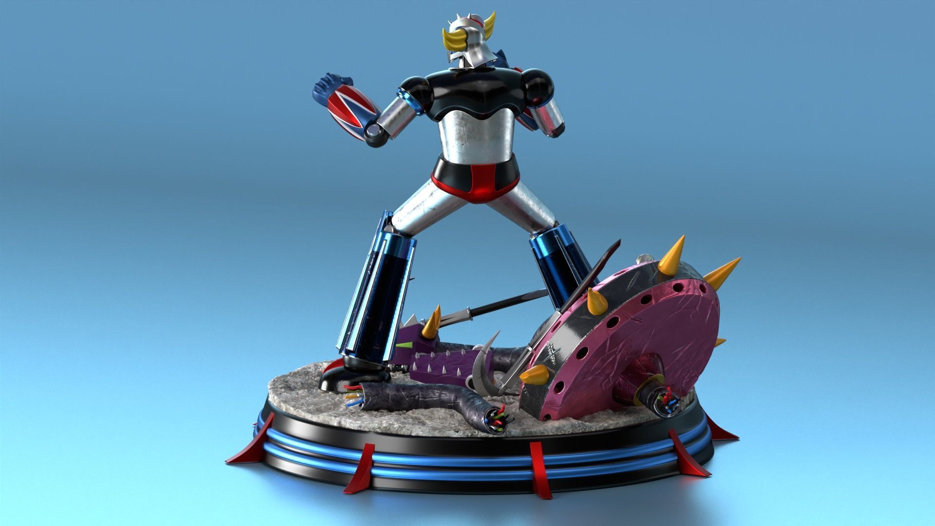 Grendizer Combat Mode 3D print model_13
