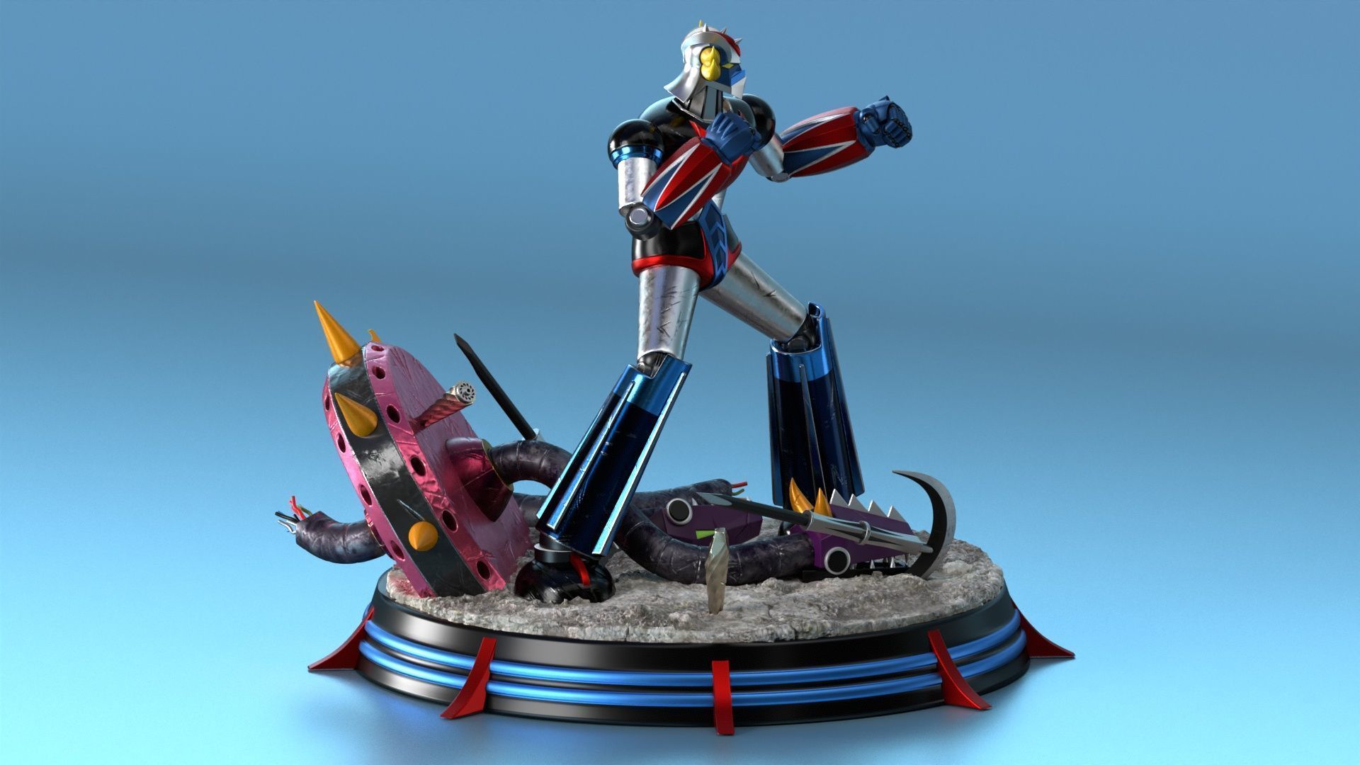 Grendizer Combat Mode 3D print model_9