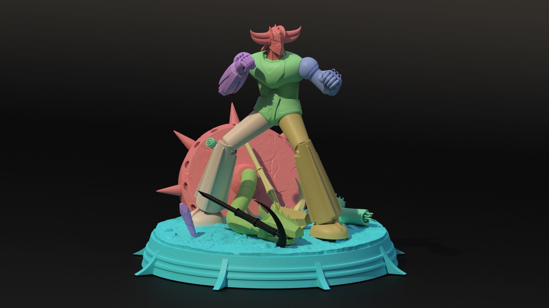 Grendizer Combat Mode 3D print model_17