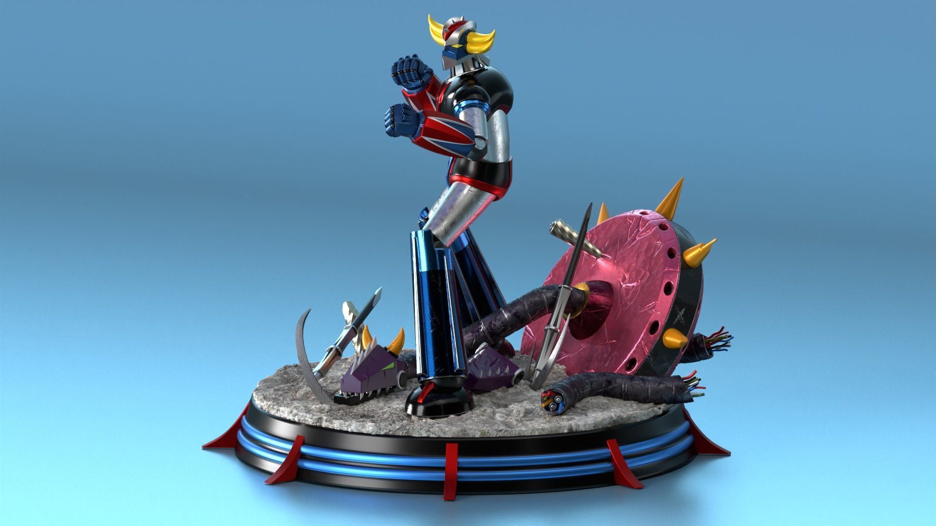 Grendizer Combat Mode 3D print model_15