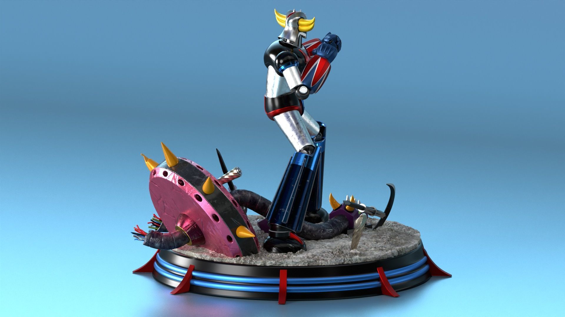 Grendizer Combat Mode 3D print model_10