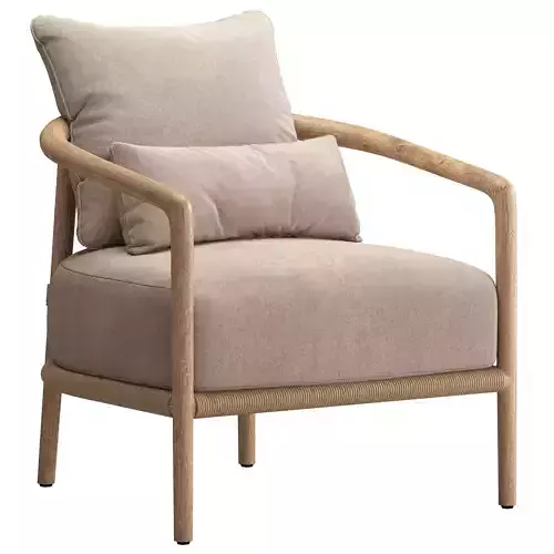 RH Evia Teak Lounge Chair