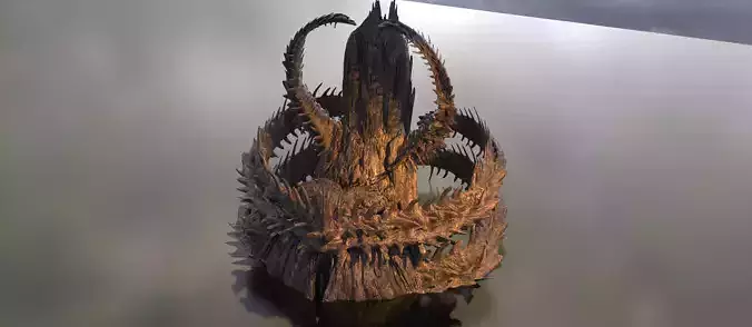 Ancient Drake tail mountain 2  3D model
