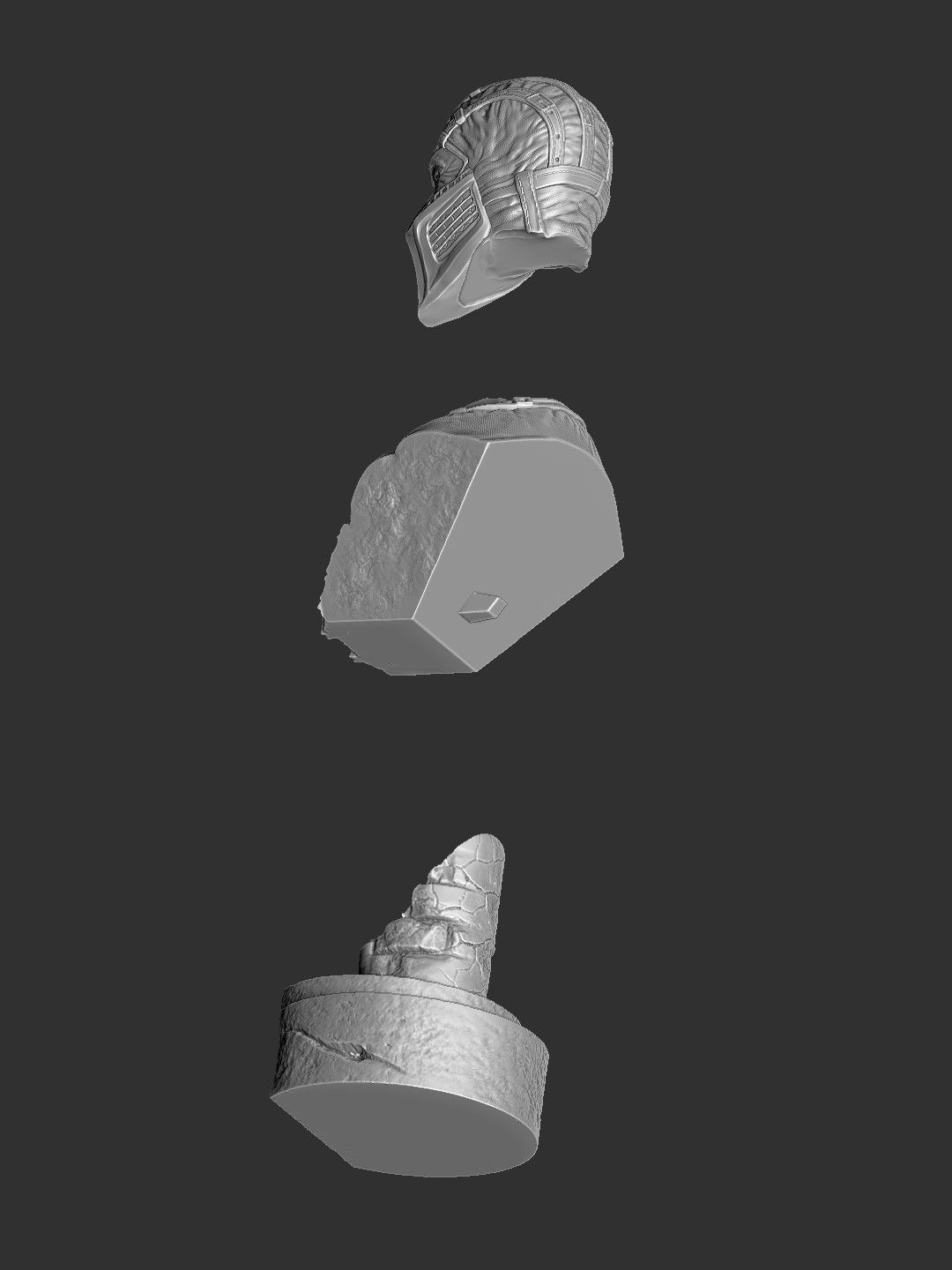 Sub-Zero bust 2 in Mortal Kombat for 3D printing STL 3D print model_4
