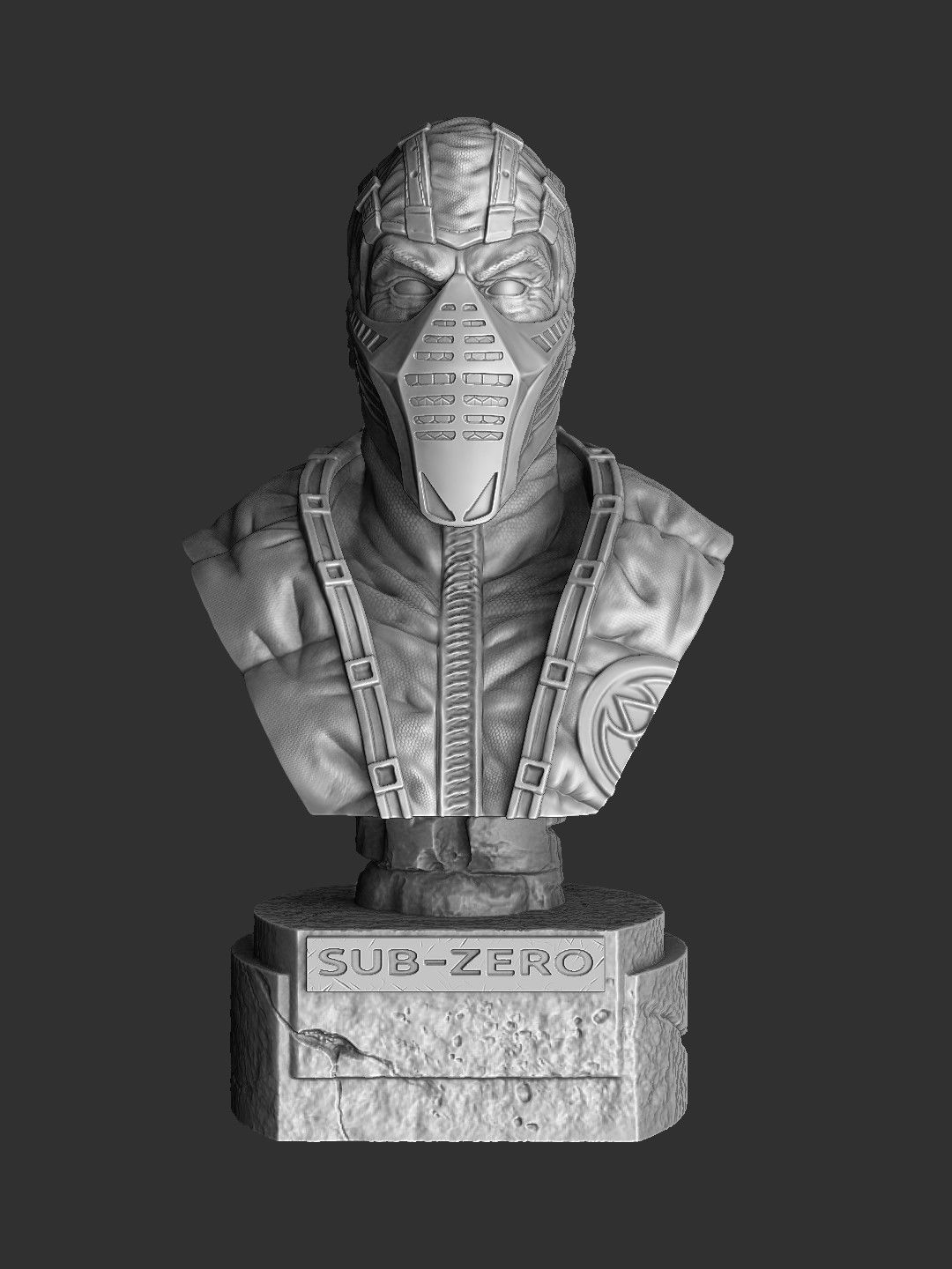 Sub-Zero bust 2 in Mortal Kombat for 3D printing STL 3D print model_10