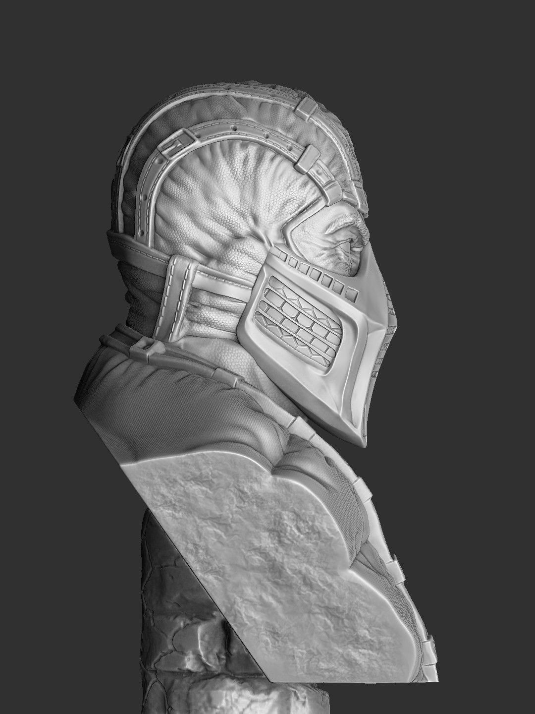 Sub-Zero bust 2 in Mortal Kombat for 3D printing STL 3D print model_6
