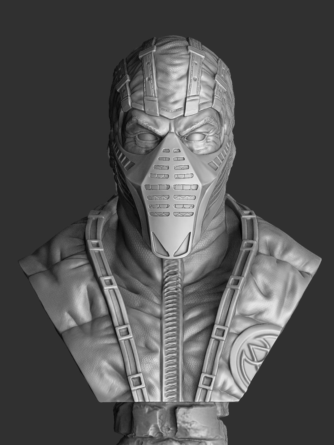 Sub-Zero bust 2 in Mortal Kombat for 3D printing STL 3D print model_9