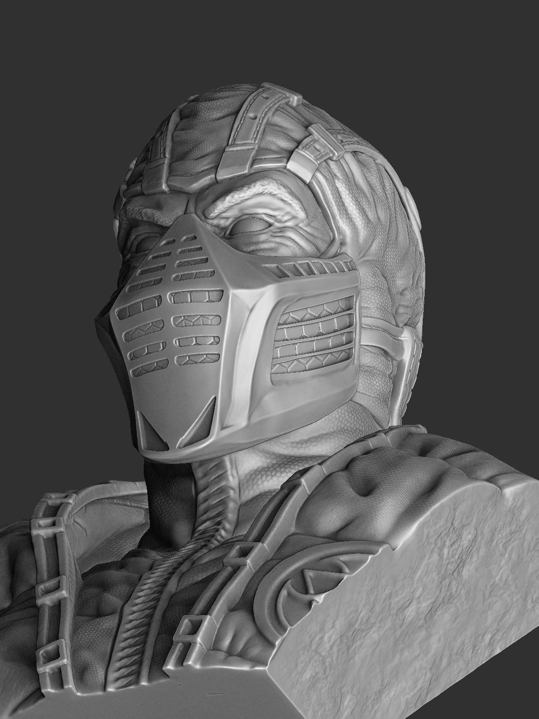 Sub-Zero bust 2 in Mortal Kombat for 3D printing STL 3D print model_8