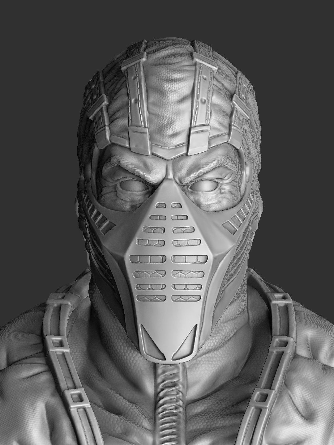 Sub-Zero bust 2 in Mortal Kombat for 3D printing STL 3D print model_11