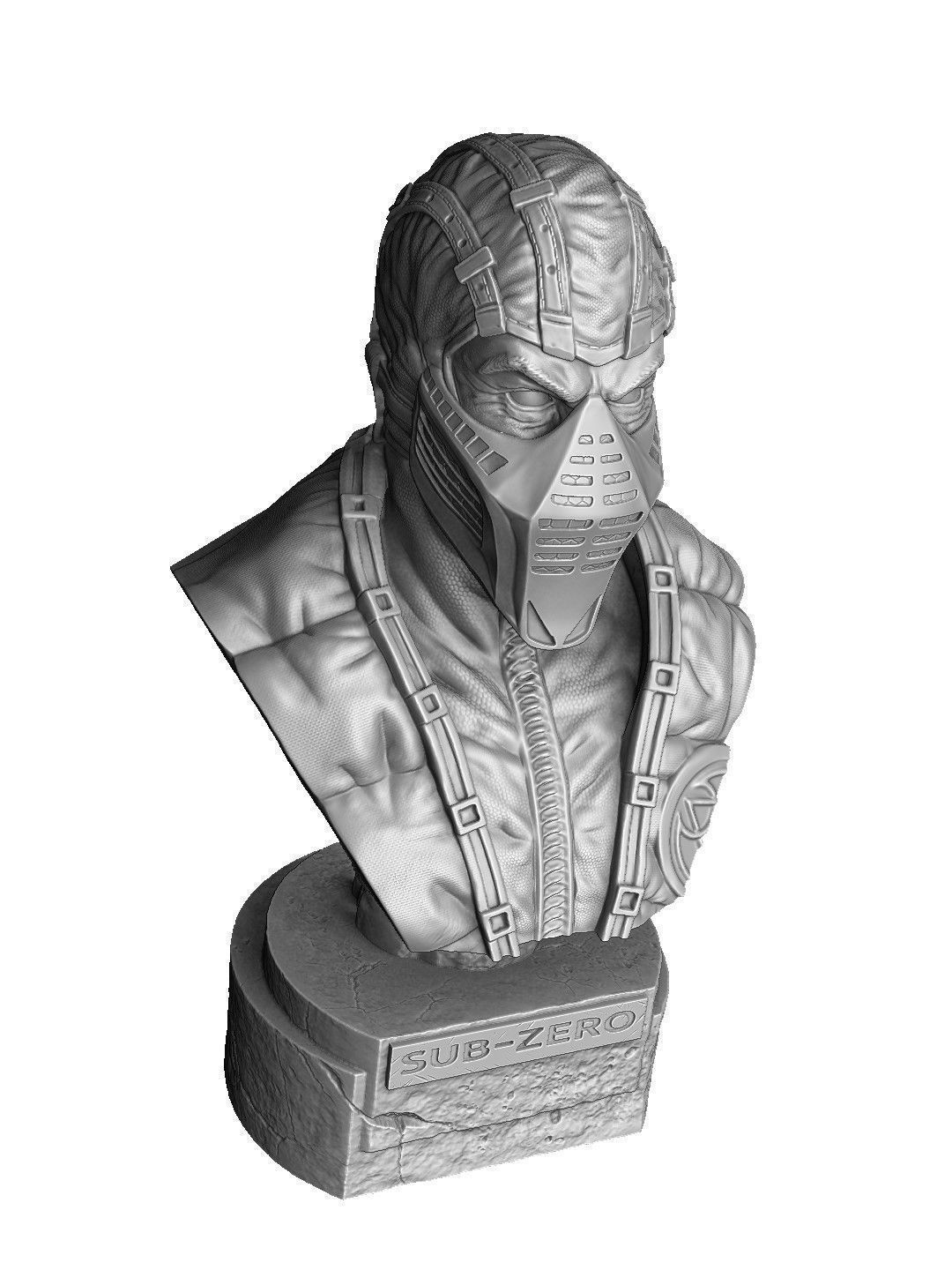 Sub-Zero bust 2 in Mortal Kombat for 3D printing STL 3D print model_3