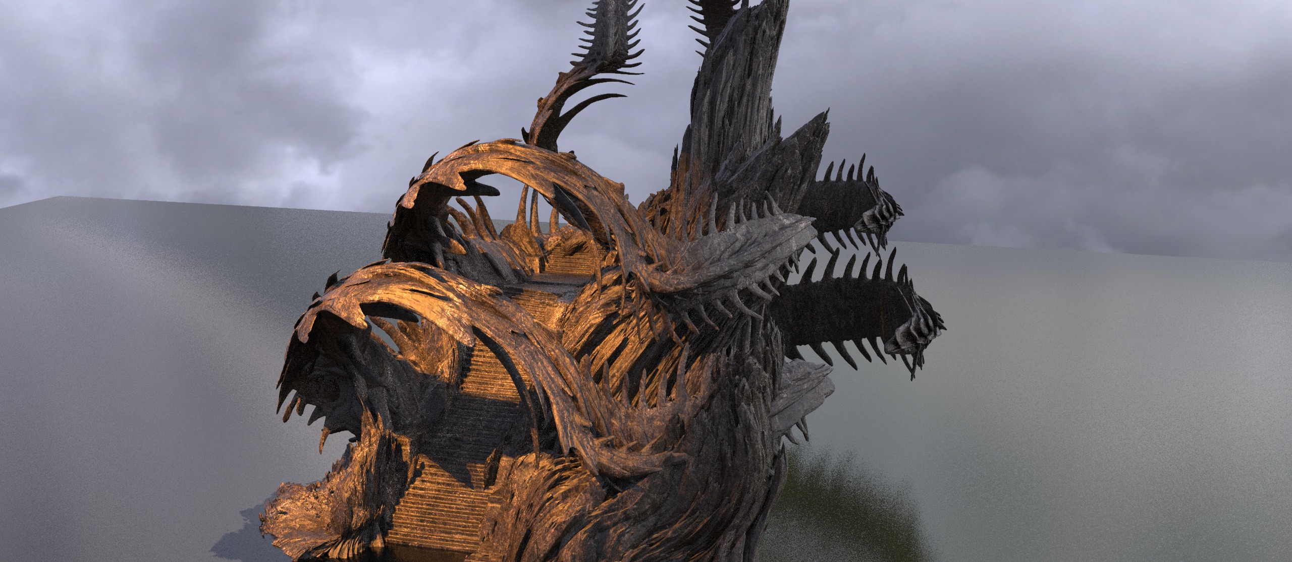 Ancient Drake tail mountain 2 3D model_1