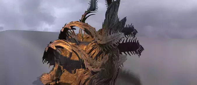 Ancient Drake tail mountain 2 3D model