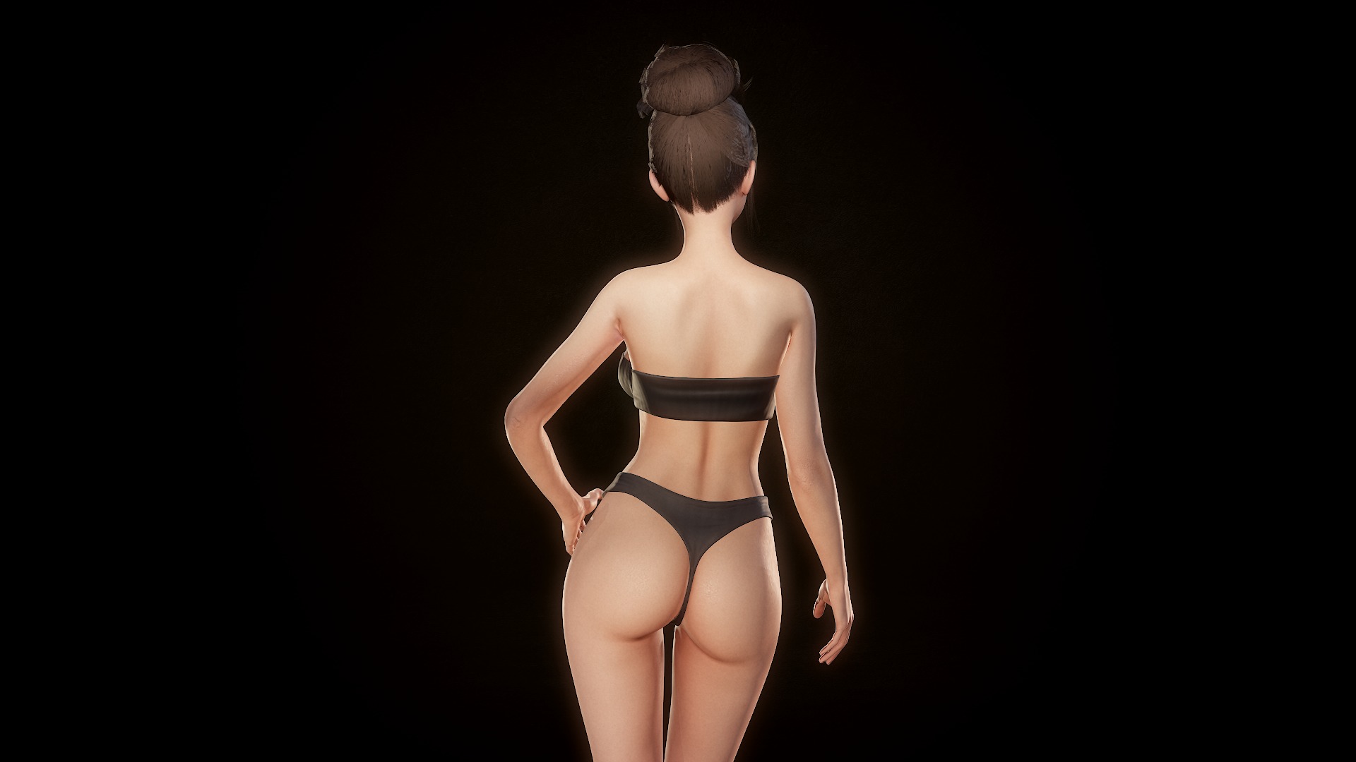 Girl Inna - Female Base Body Character Low-poly 3D model_15