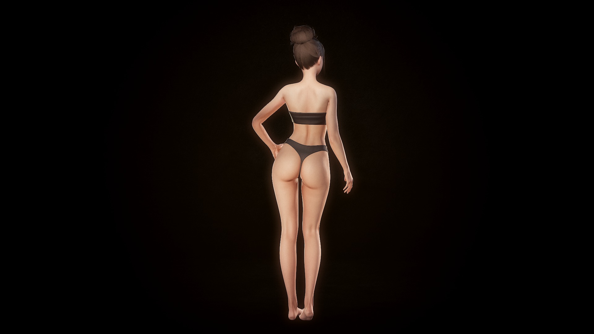 Girl Inna - Female Base Body Character Low-poly 3D model_13