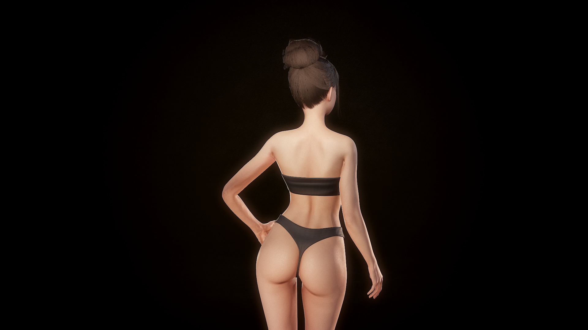 Girl Inna - Female Base Body Character Low-poly 3D model_18