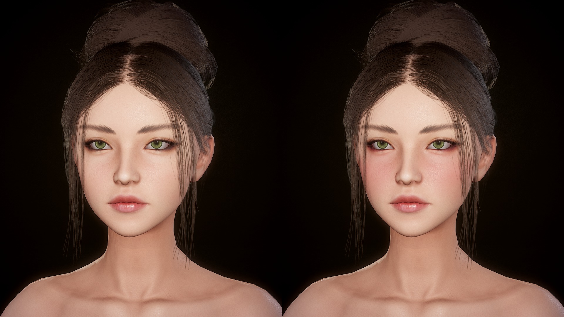 Girl Inna - Female Base Body Character Low-poly 3D model_6