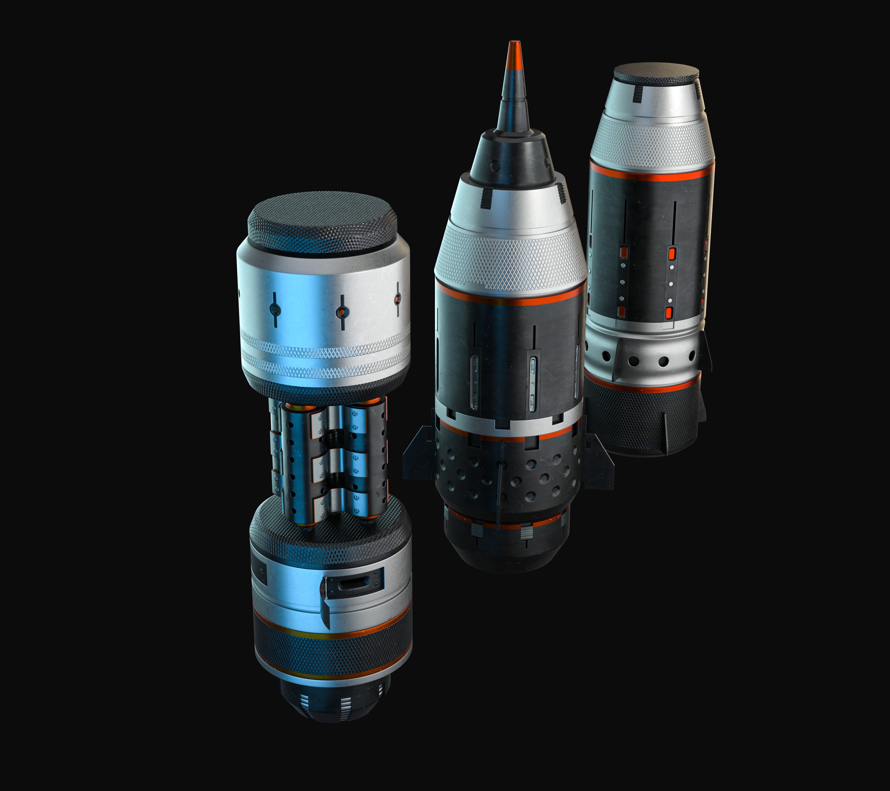 sci fi ammo Free 3D model_2