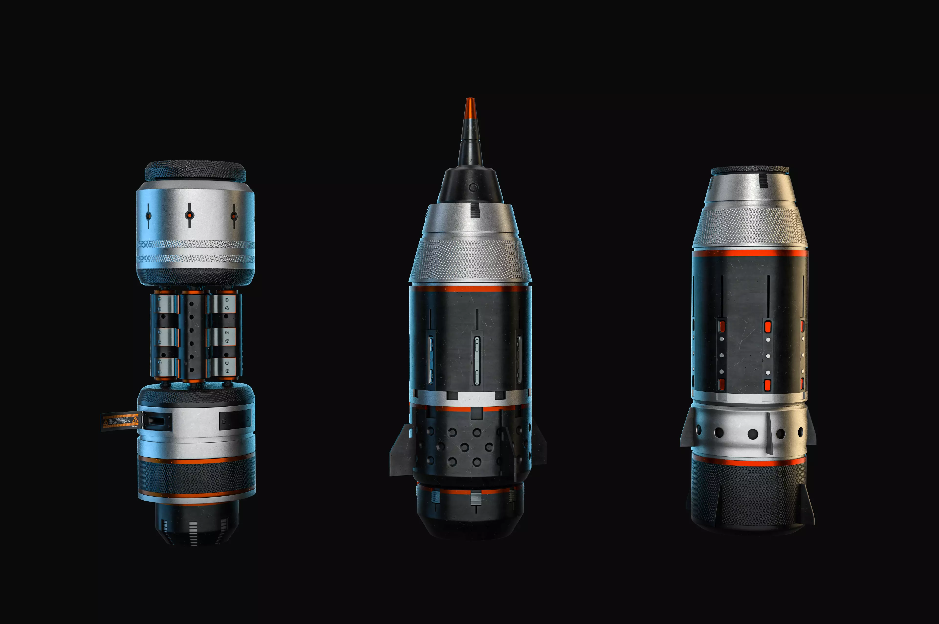 sci fi ammo Free 3D model_0