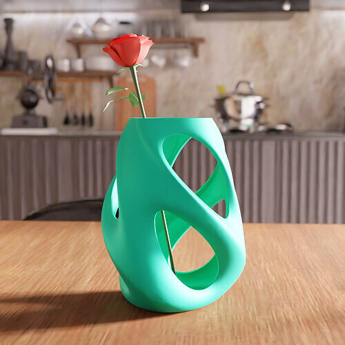 Modern Wireframe Vase STL File - 082 3D print model