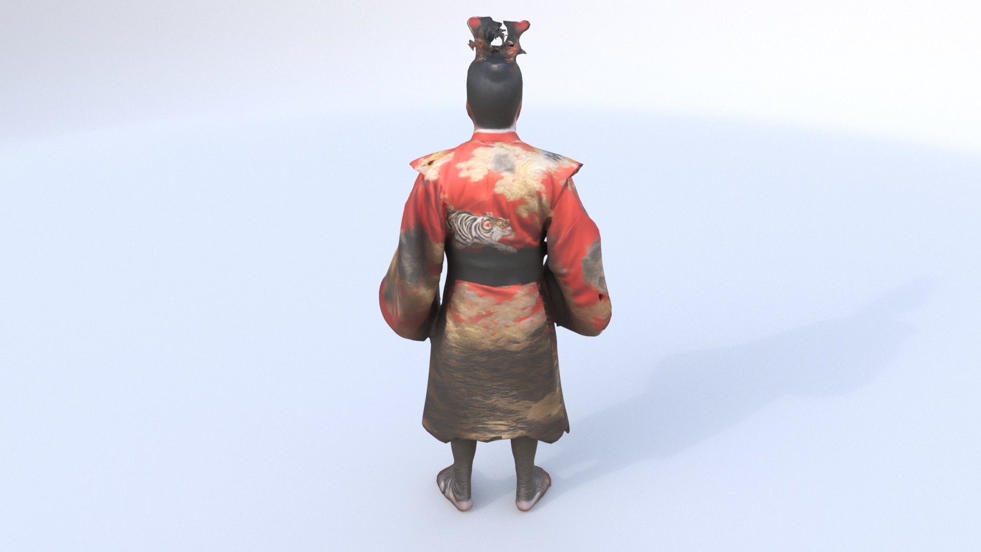 Actor in Kabuki Costume 3D model_4