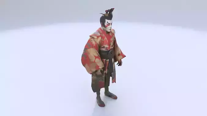 Actor in Kabuki Costume 3D model