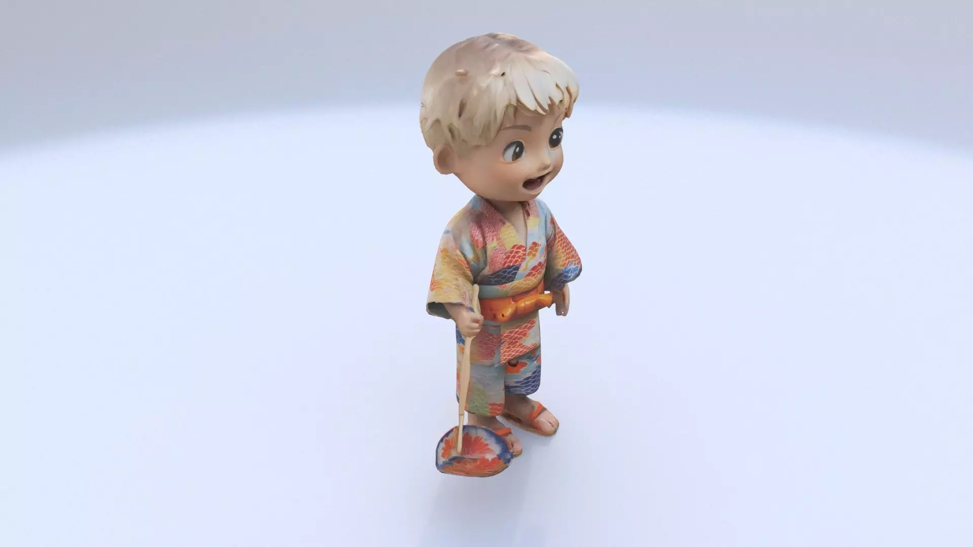 Child in a Festival Yukata 3D model