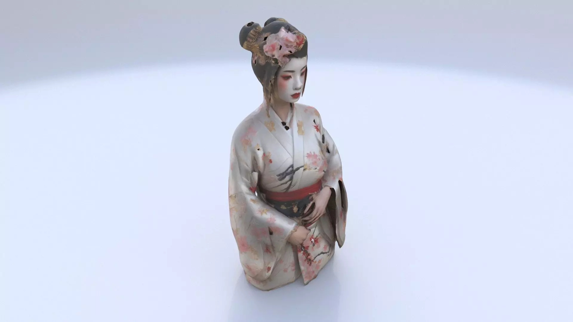 Elegant Geisha A 3D model