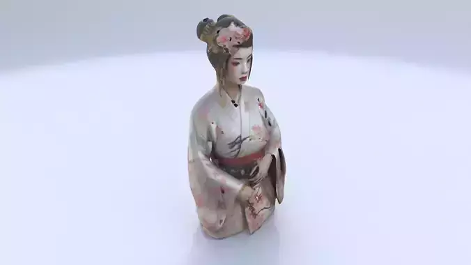 Elegant Geisha A 3D model