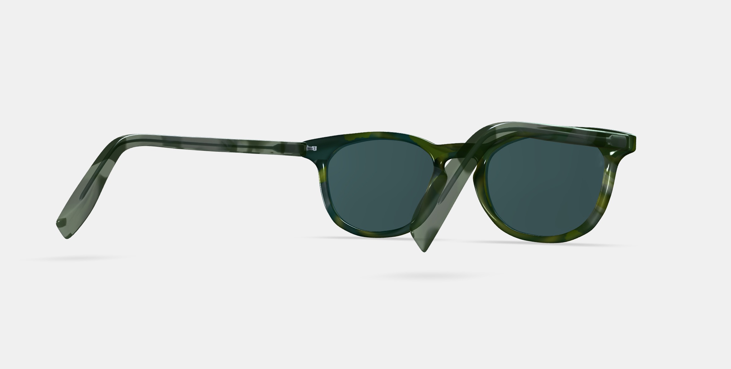 Malik Sunglasses in Striped Cypress 3D model_16