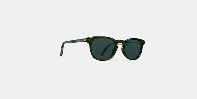 Malik Sunglasses in Striped Cypress 3D model
