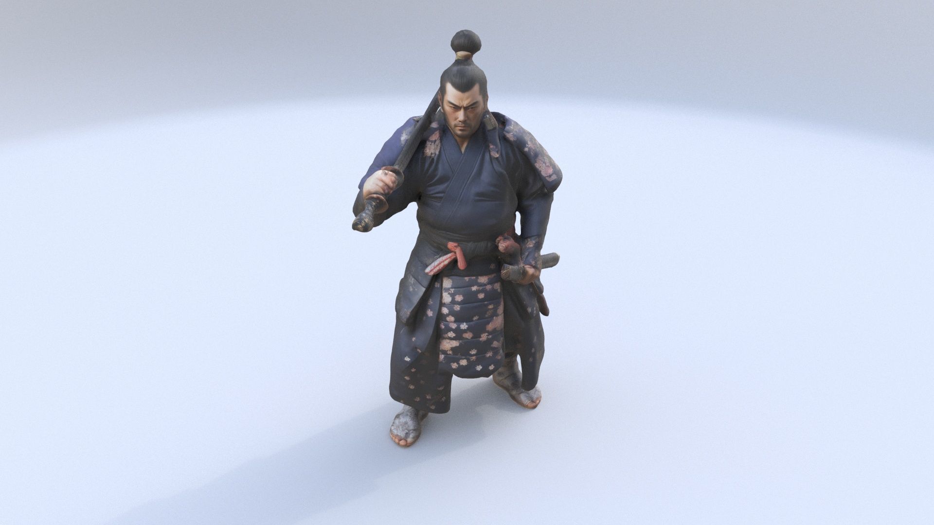 Samurai Warrior A 3D model_1