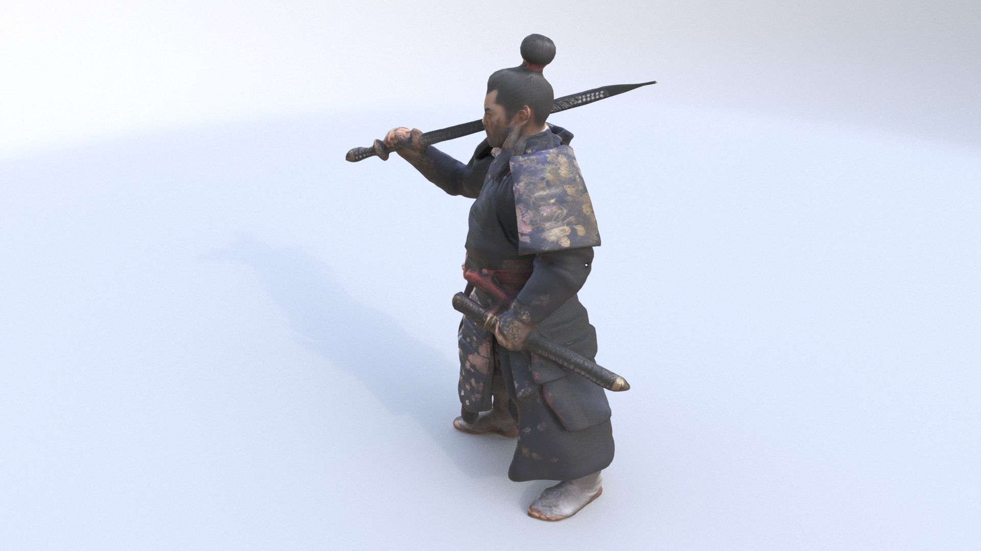 Samurai Warrior A 3D model_2