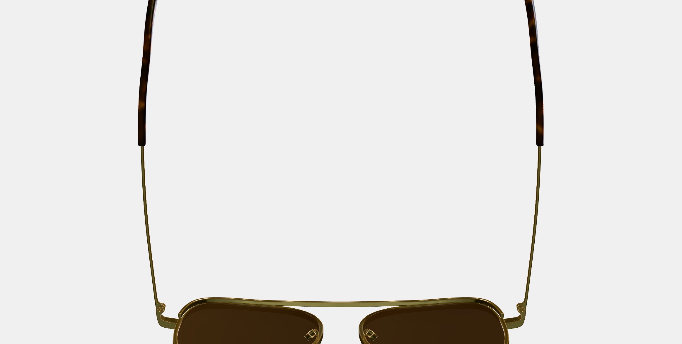 Sade Sunglasses in Polished Gold 3D model_8