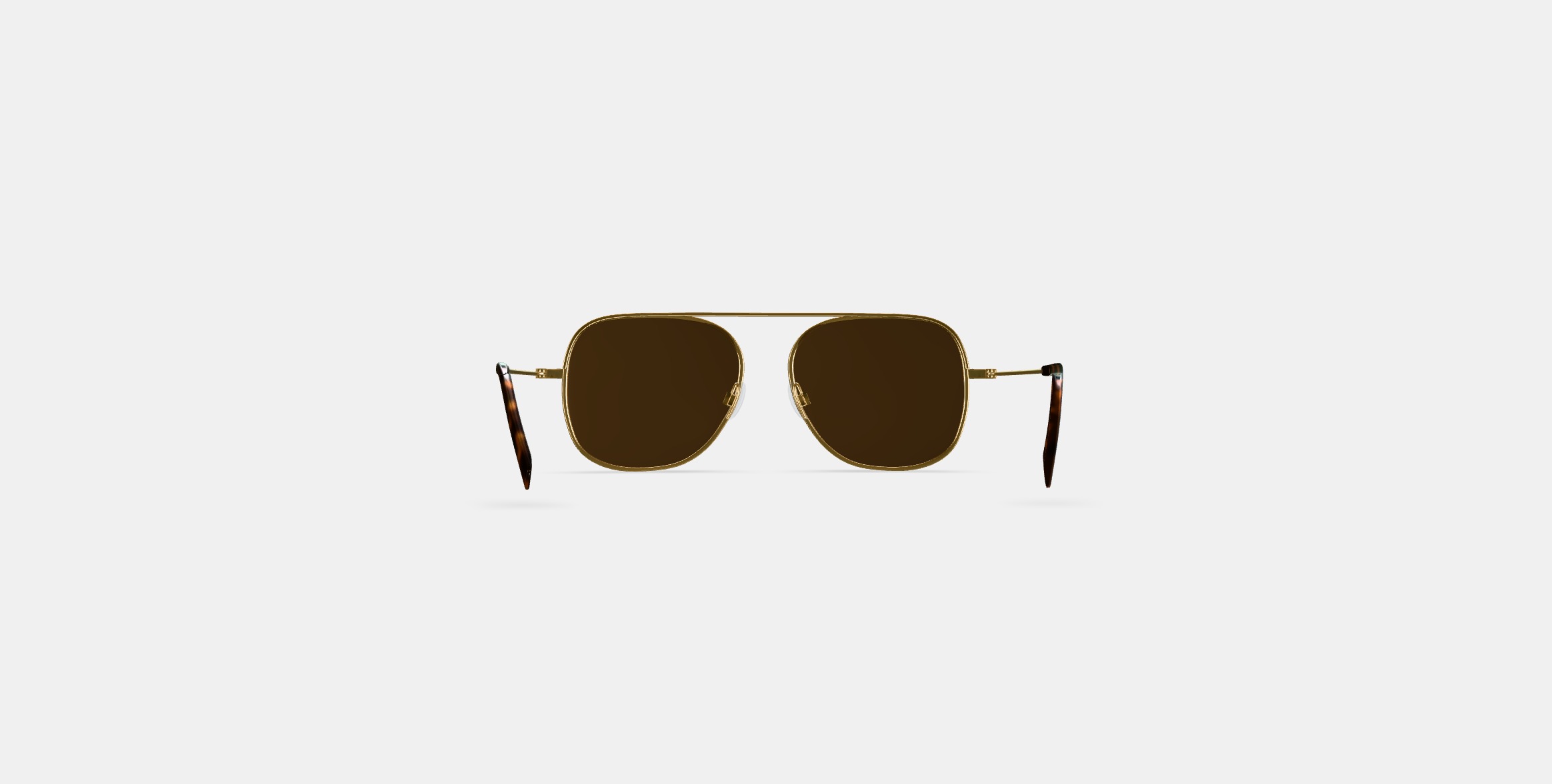 Sade Sunglasses in Polished Gold 3D model_13