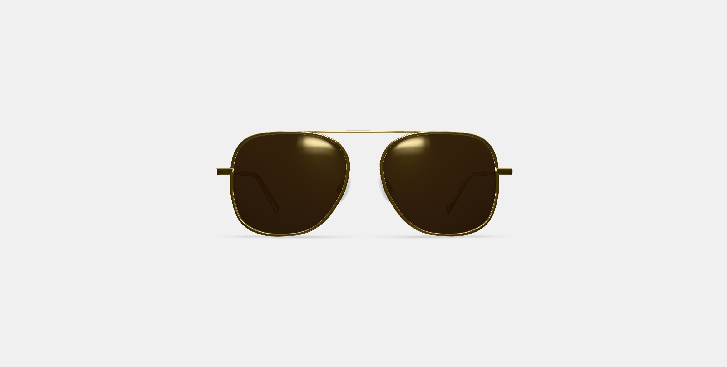 Sade Sunglasses in Polished Gold 3D model_10
