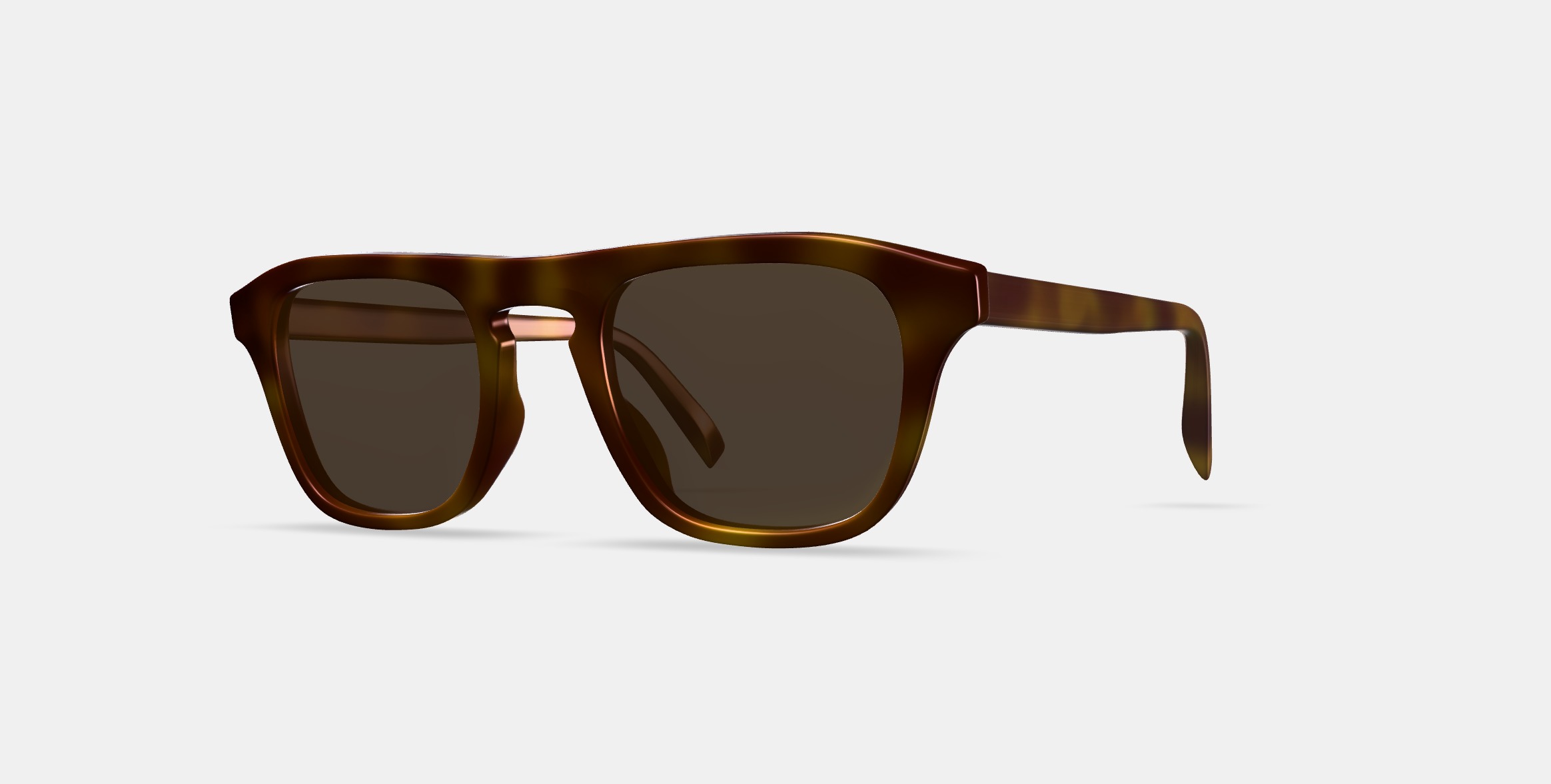 Nemsey Sunglasses in Cattail Tortoise Matte 3D model_13