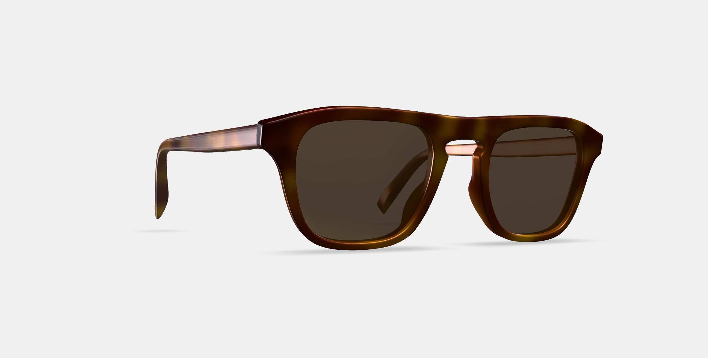Nemsey Sunglasses in Cattail Tortoise Matte 3D model_9