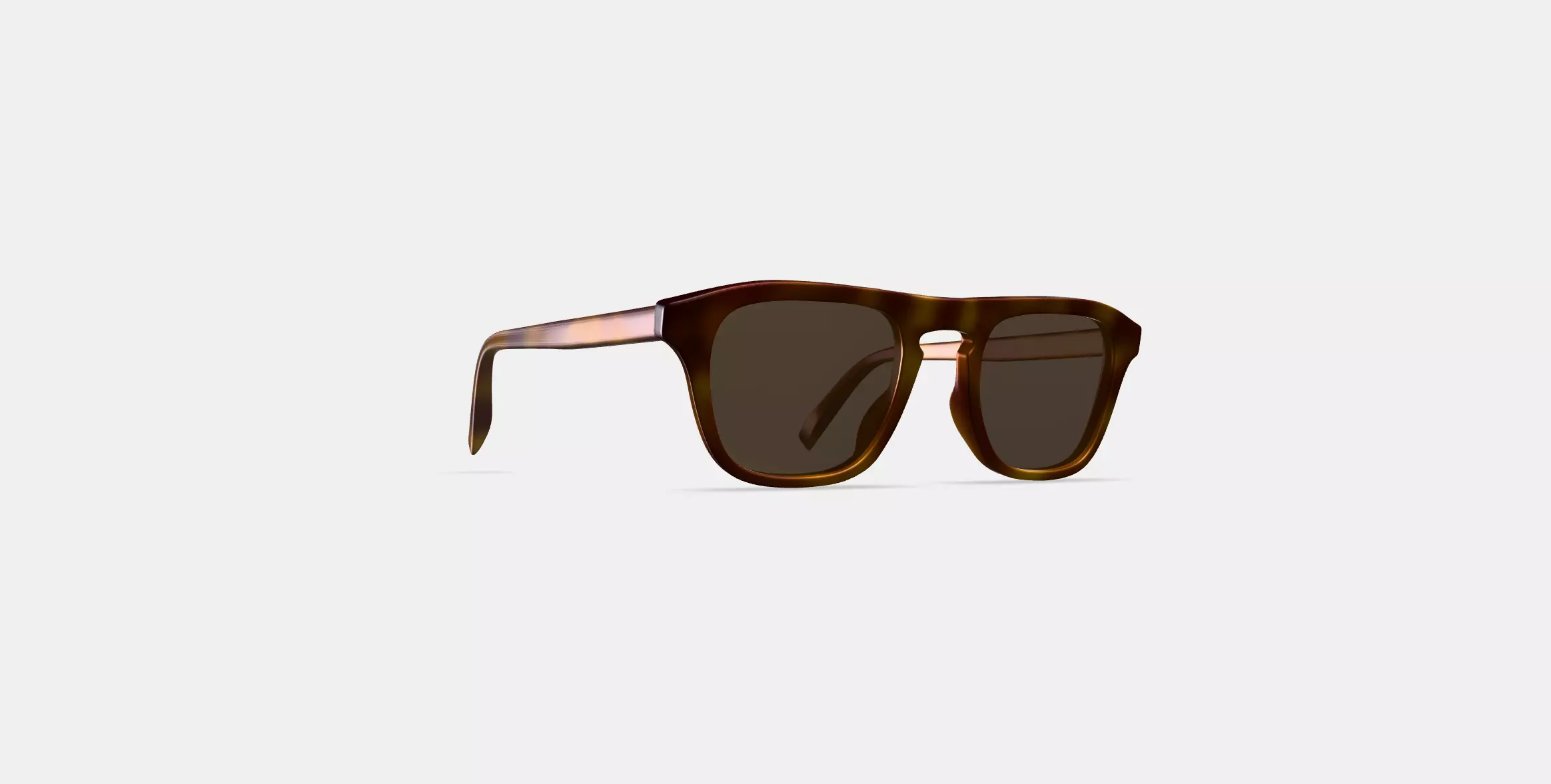 Nemsey Sunglasses in Cattail Tortoise Matte 3D model_0