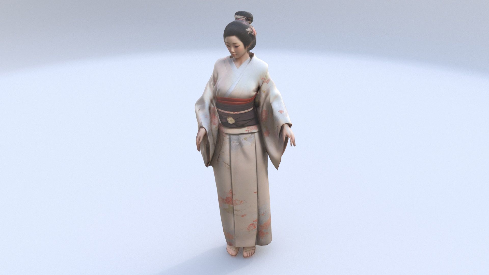Tea Ceremony Host 3D model_1