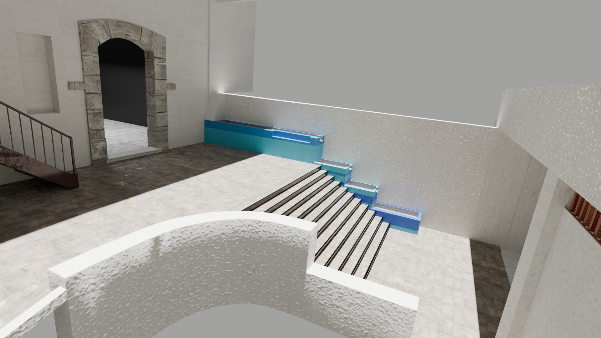 Edificio de dos niveles 3D model_2