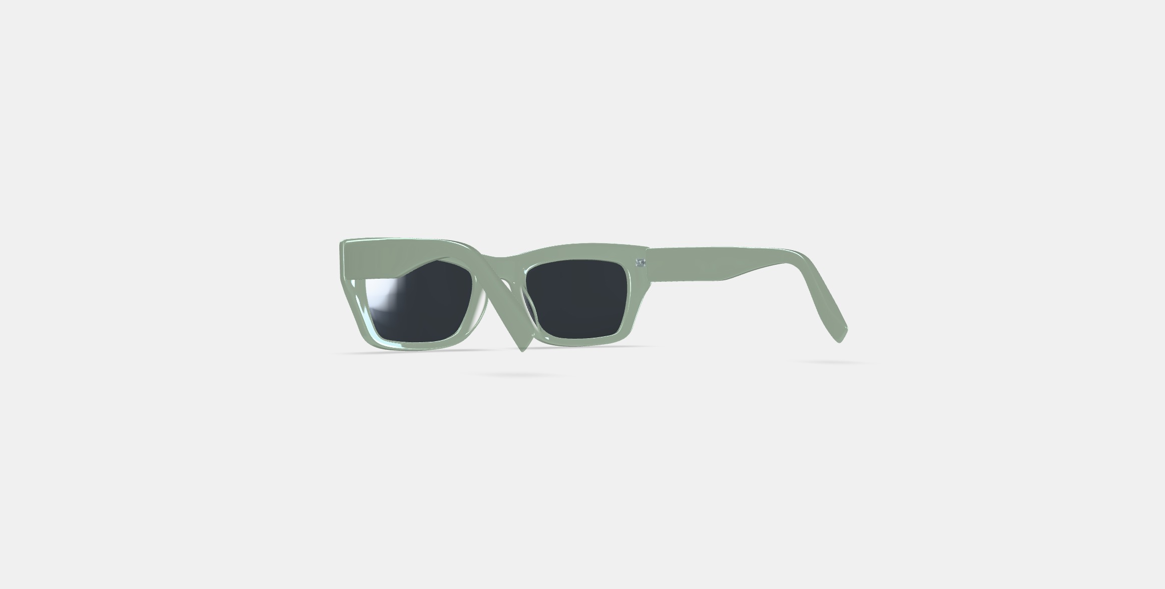 Makai Sunglasses in Aloe Crystal 3D model_16