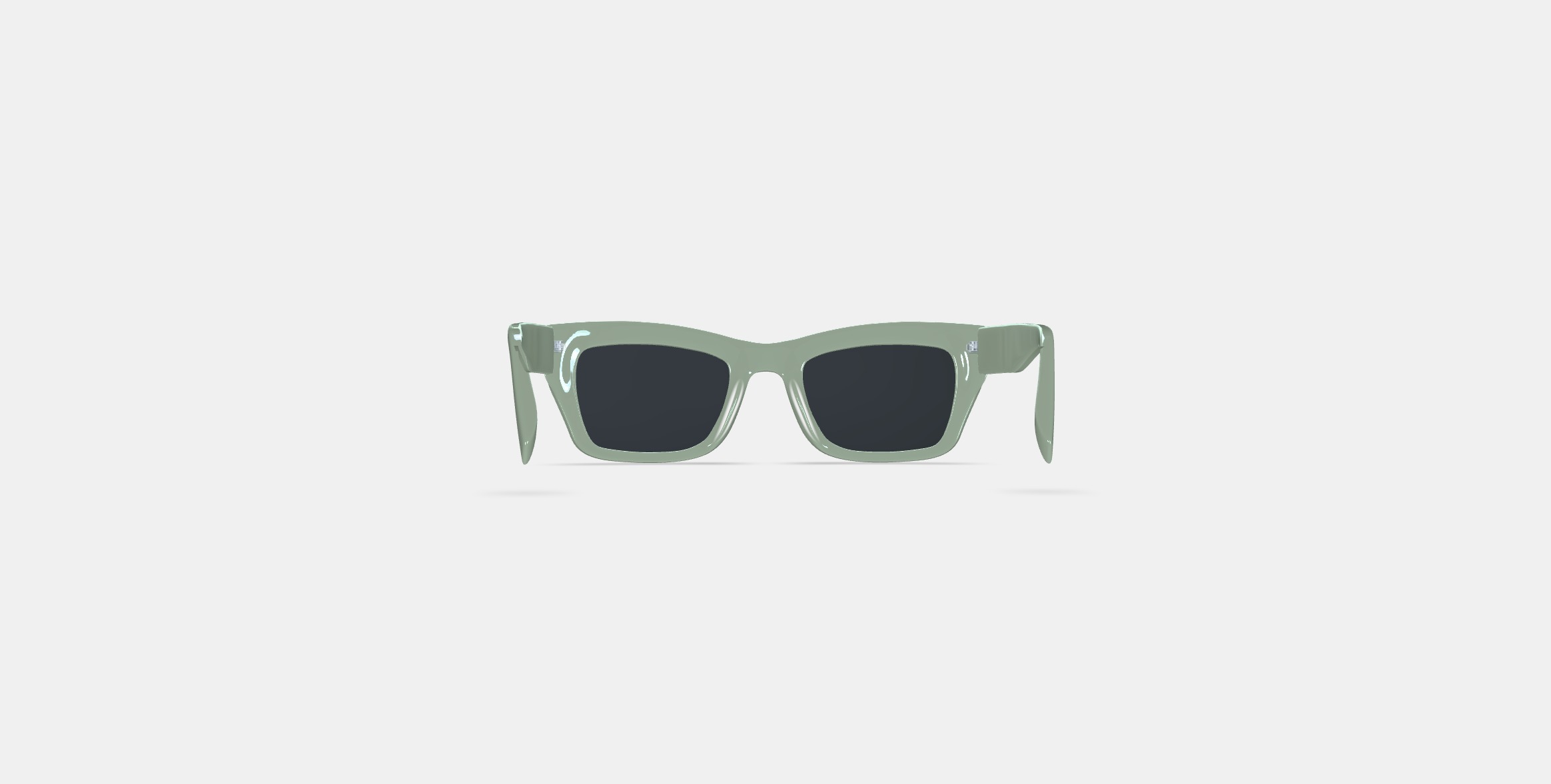 Makai Sunglasses in Aloe Crystal 3D model_14