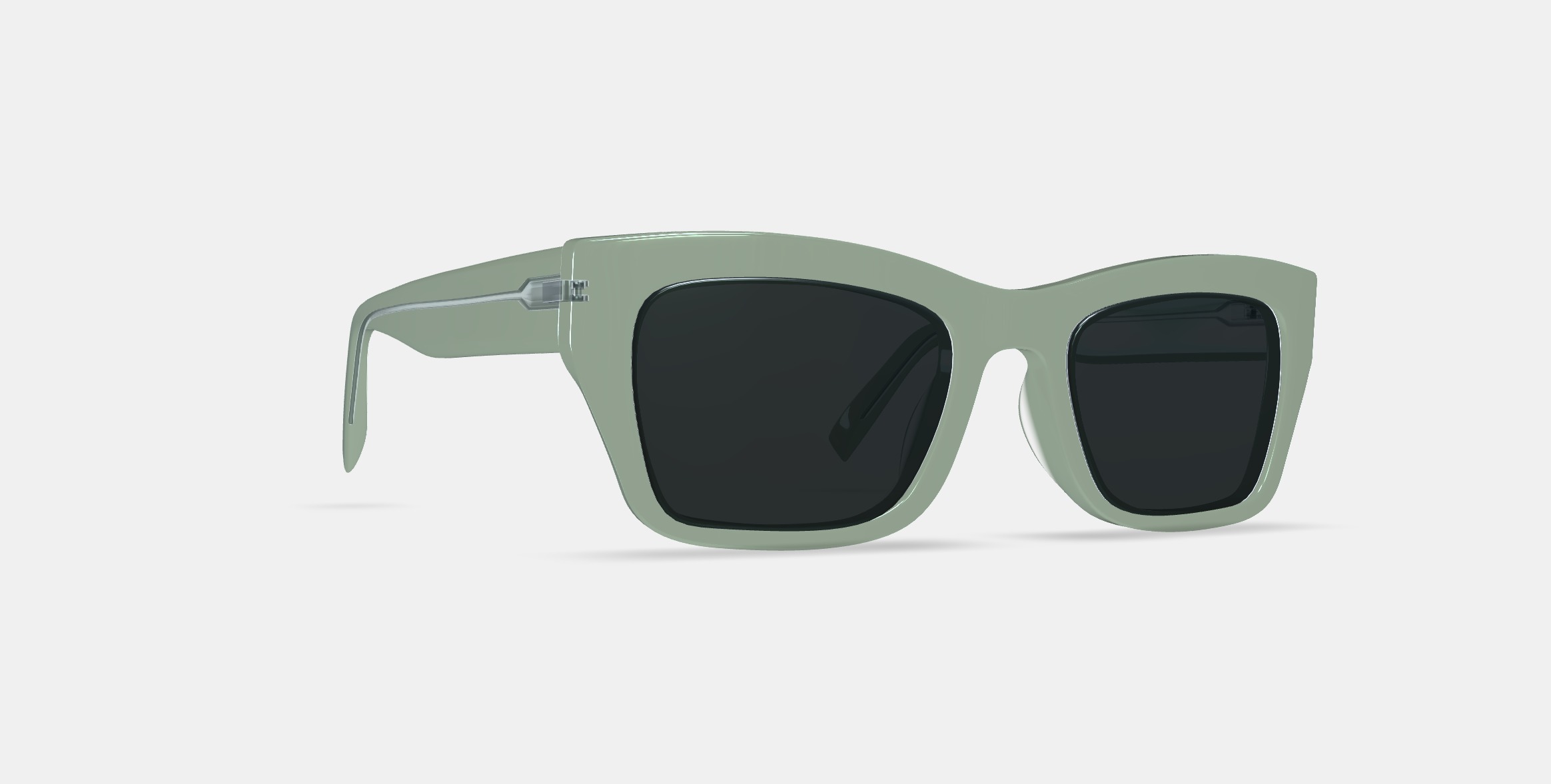 Makai Sunglasses in Aloe Crystal 3D model_9