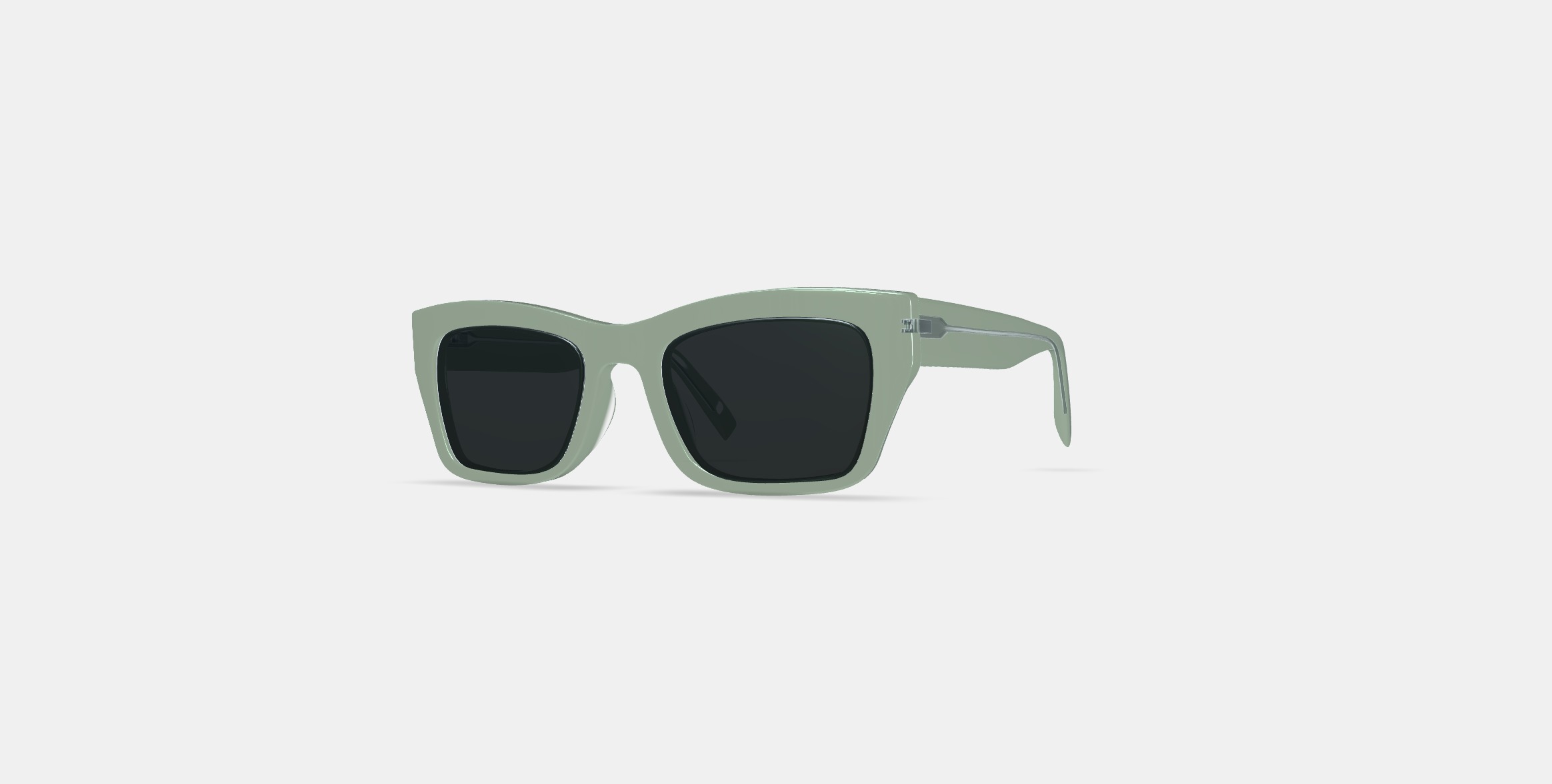 Makai Sunglasses in Aloe Crystal 3D model_12