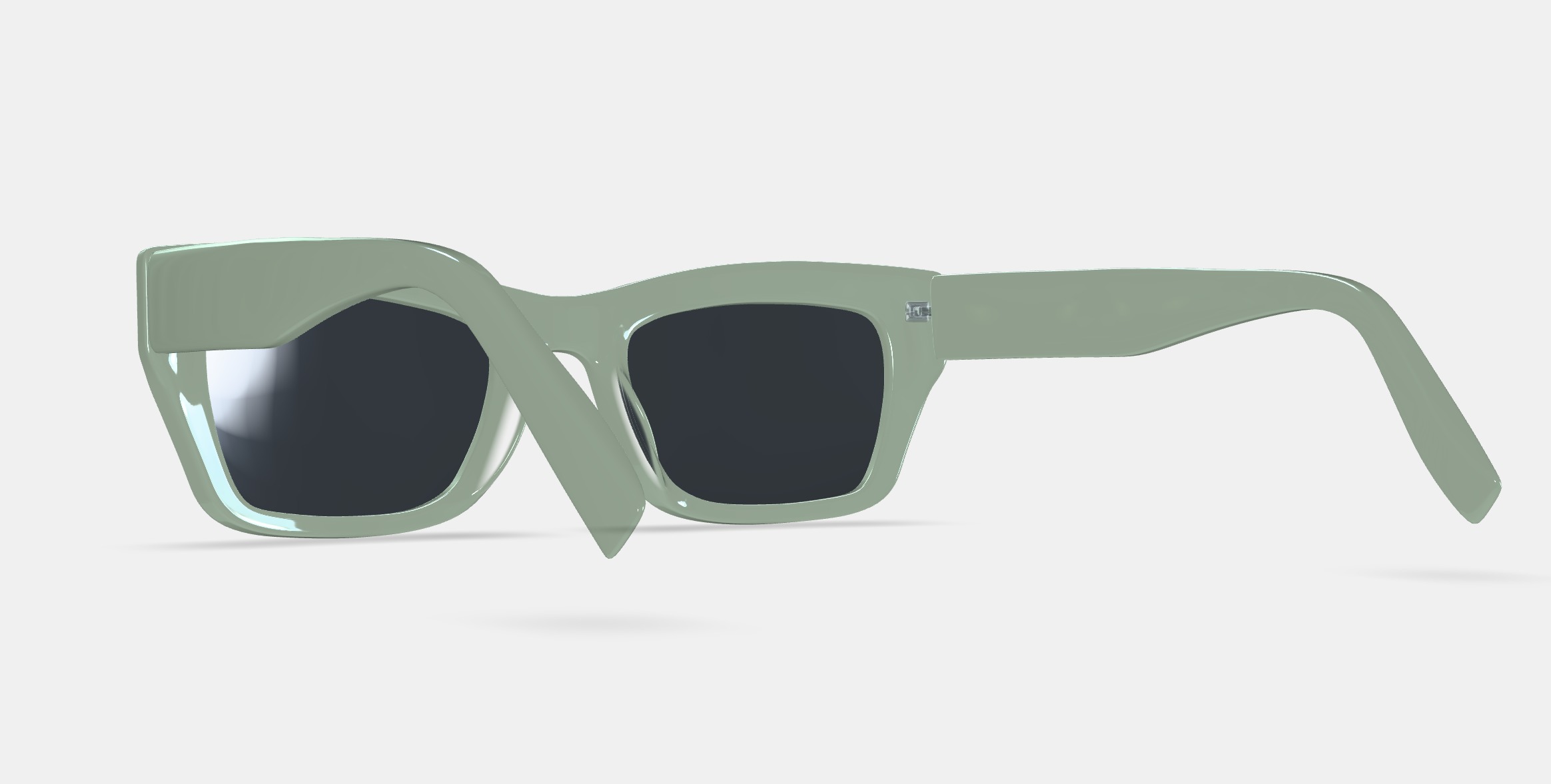 Makai Sunglasses in Aloe Crystal 3D model_2