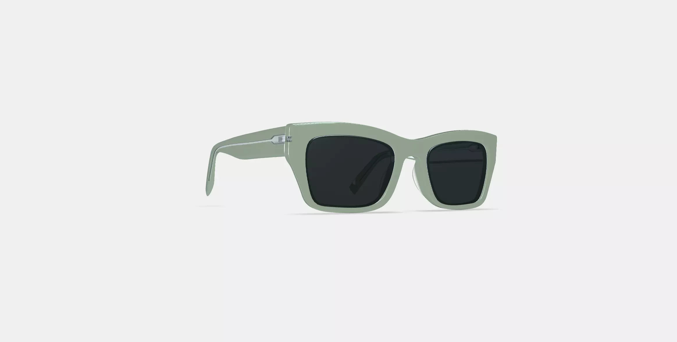 Makai Sunglasses in Aloe Crystal 3D model_0