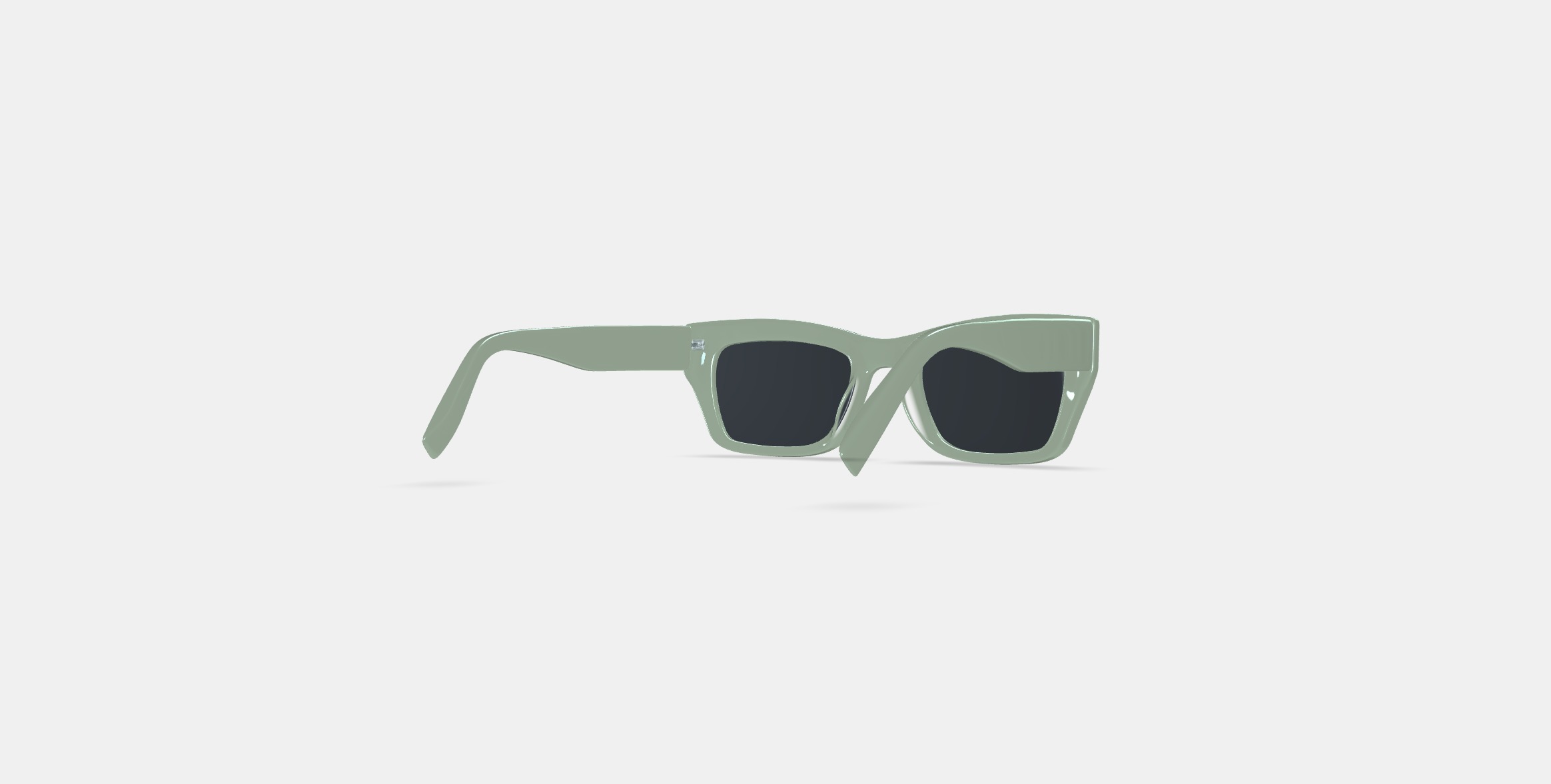 Makai Sunglasses in Aloe Crystal 3D model_5