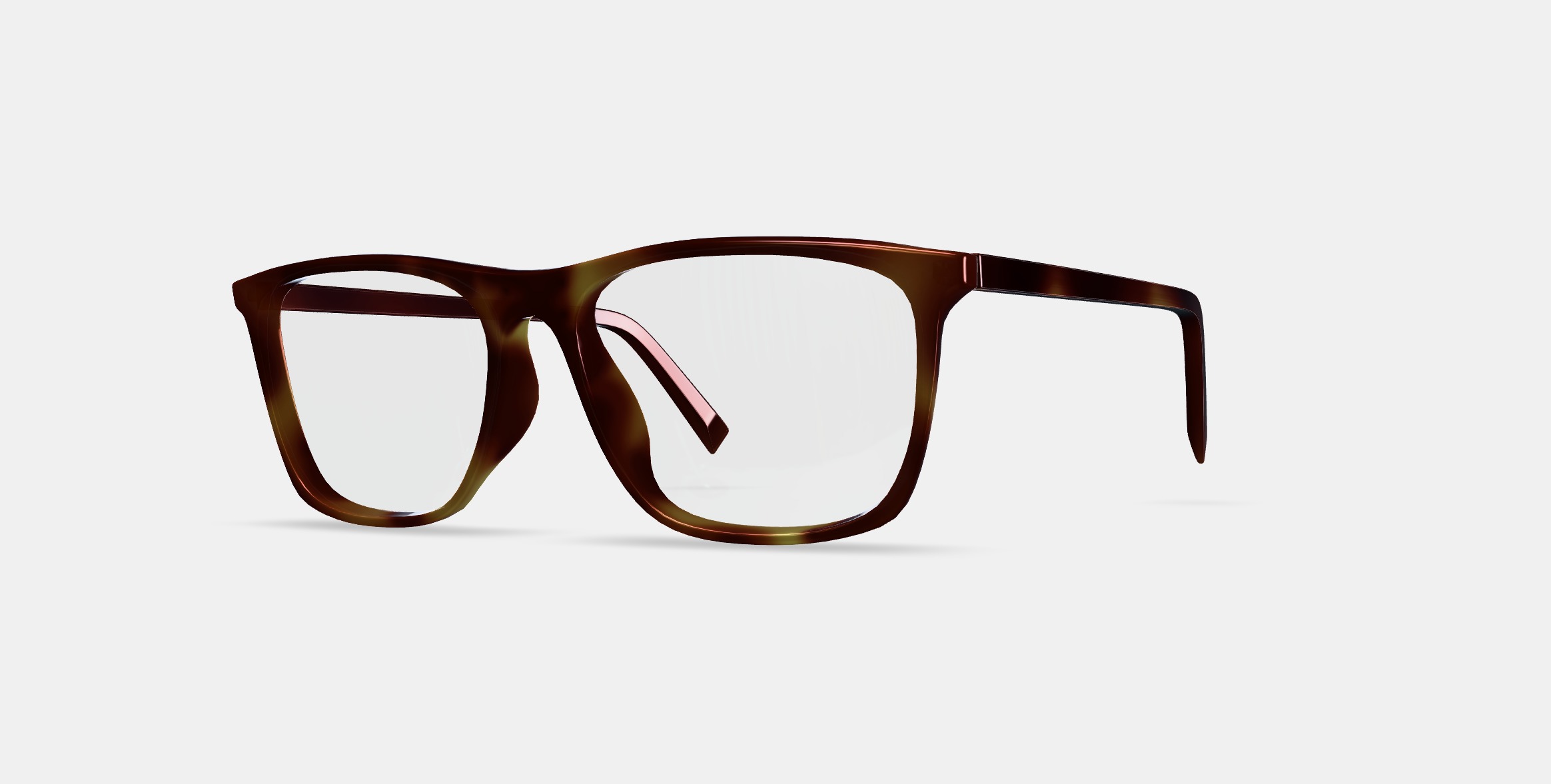 Fletcher Low Bridge Fit Eyeglasses in Rye Tortoise 3D model_12