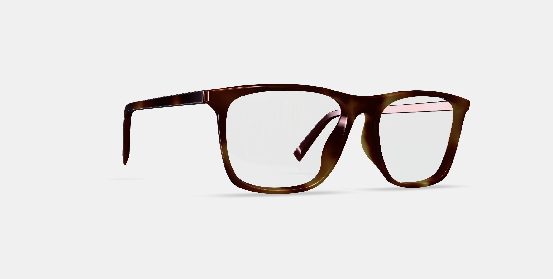 Fletcher Low Bridge Fit Eyeglasses in Rye Tortoise 3D model_8