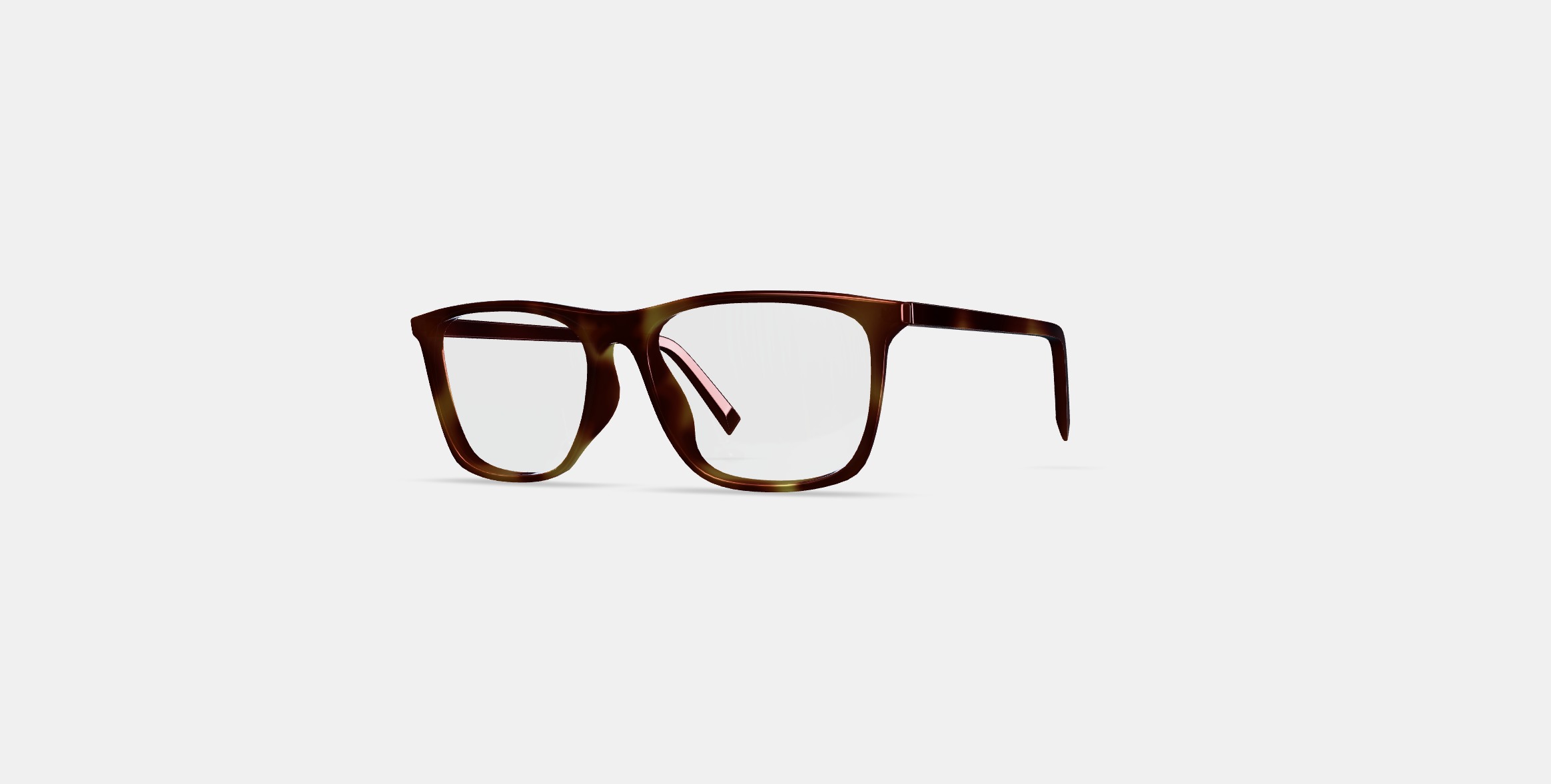 Fletcher Low Bridge Fit Eyeglasses in Rye Tortoise 3D model_11